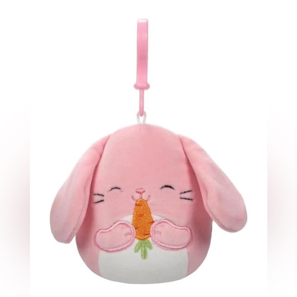 Kellytoy Bop the Carrot Bunny Squishmallow Clip-on Backpack Stuffed Plush Toy - Picture 1 of 13